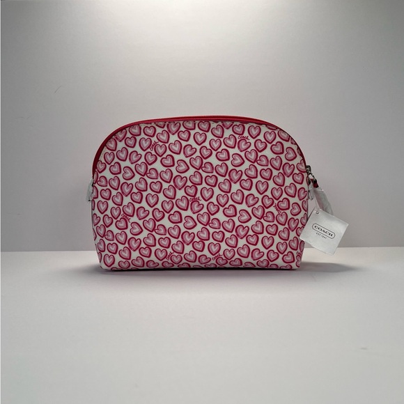 Coach Getaway Heart Print Cosmetic Pouch [B] - Picture 2 of 12